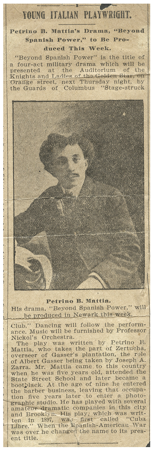 Petrino/Peter B. MATTIA (1869 – 1953)